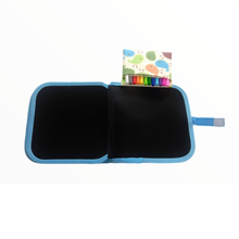 Load image into Gallery viewer, Chalkboard book with 12 vibrant dustless chalk pens