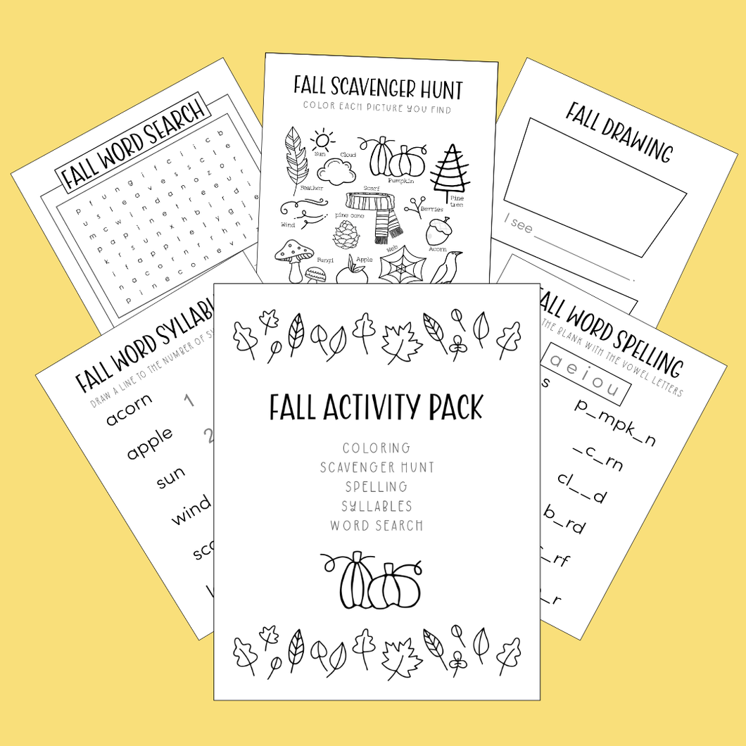 *FREE* Fall Activity Pack Digital Download