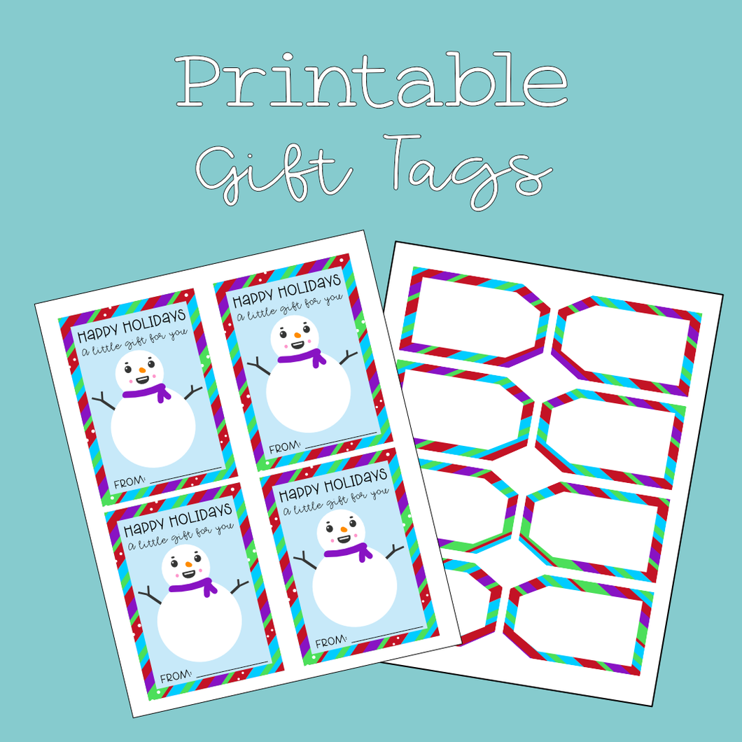 Download Free Printable Holiday Gift tags